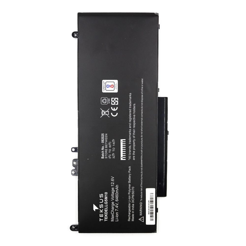 Teksus Laptop Battery Compatible For Dell Latitude E5450 | G5M10 view 3